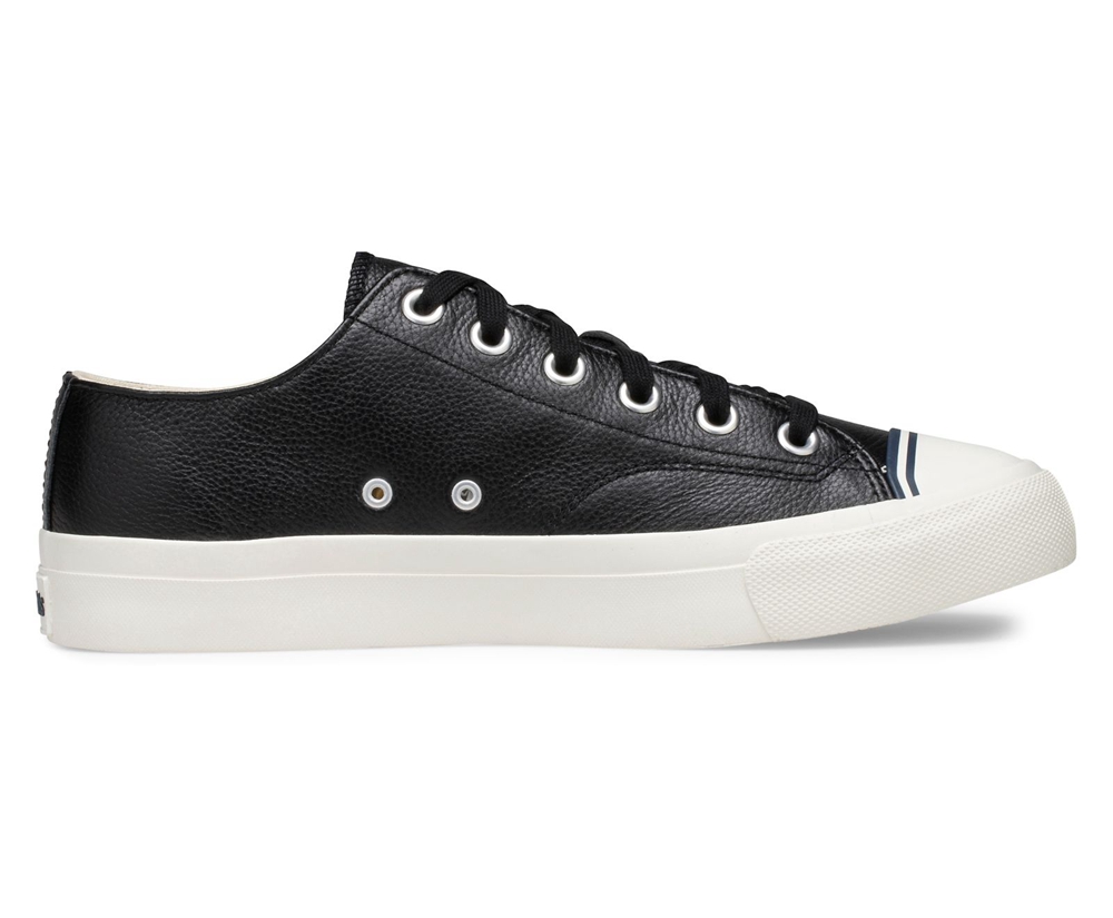 Womens Keds Sneakers - Royal Lo Classic Leather - Black - 5928-ULGXF